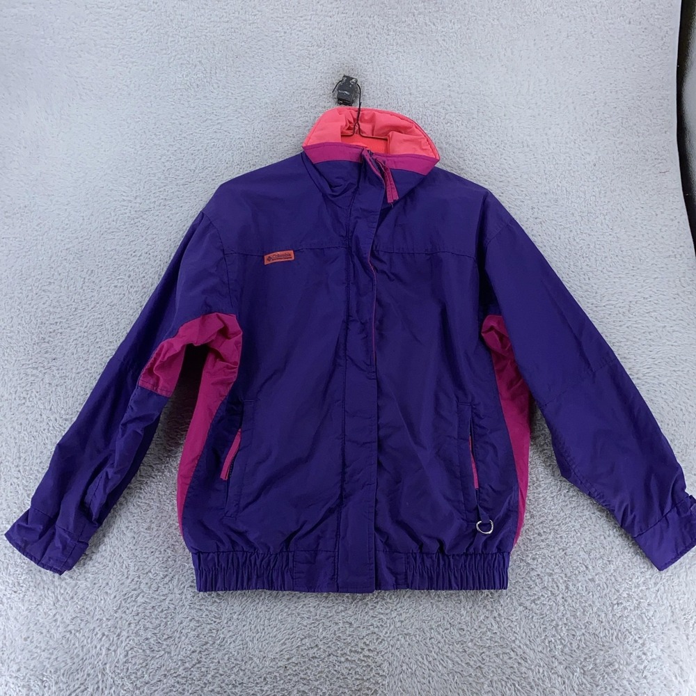 Vintage Columbia Jacket Womens Large Purple Pink Bugaboo Radial Sleeve Korea 90s